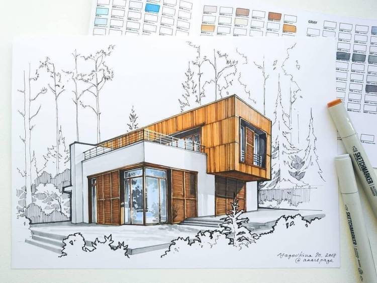 Архитектура домов рисунки