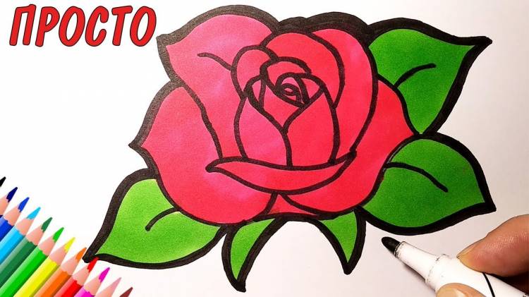 HOW TO SIMPLY DRAW A ROSE