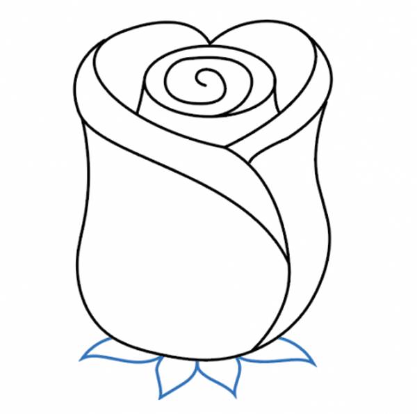 Как нарисовать розу поэтапно карандашом для детей