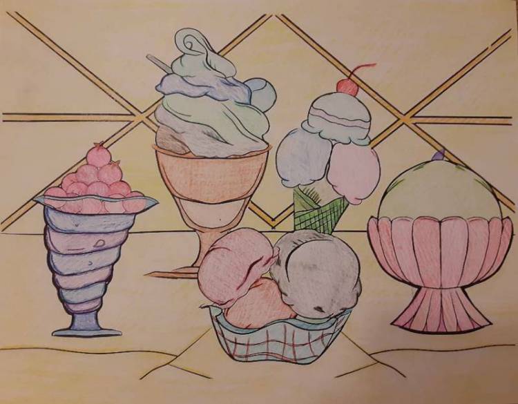 Как нарисовать мороженое для детей легко