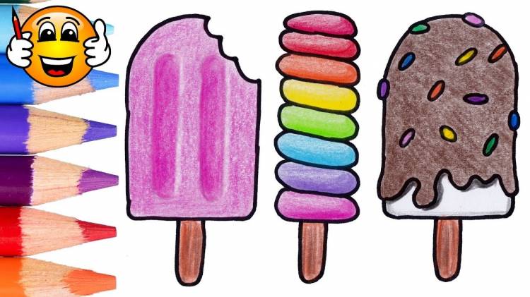 Лёгкие рисунки для срисовки карандашом мороженое