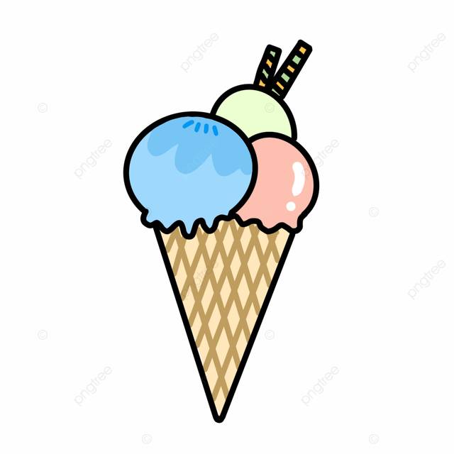 Раскрашенный вручную мультфильм детские простые штрихи рожок мороженого рекламное украшение PNG , Маленький свежий, Орнамент, объявление PNG картинки и пнг PSD рисунок для бесплатной загрузки
