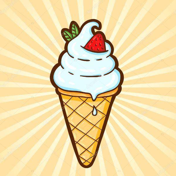 Рисунки для срисовки мороженое 