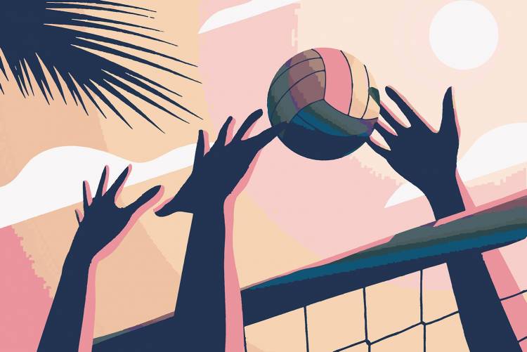 картина по номерам Красиво Красим Пляжный волейбол