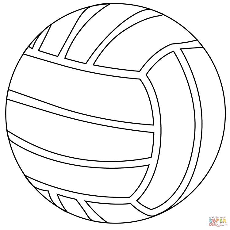 Раскраска волейбольный смайлик