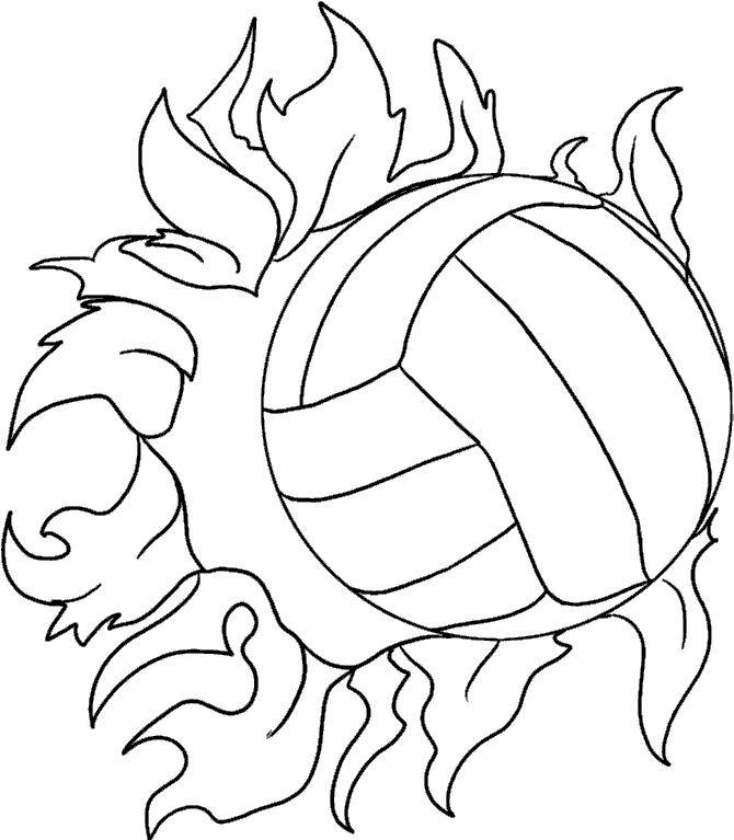 Волейбольный мячик волейбол спорт мяч Раскраски для мальчиков бесплатно