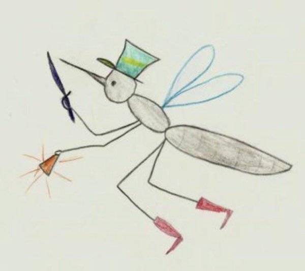 Легкий рисунок муха цокотуха 