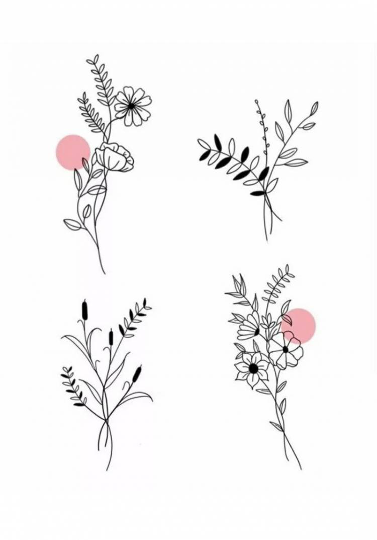Рисунки цветов для срисовки легкие