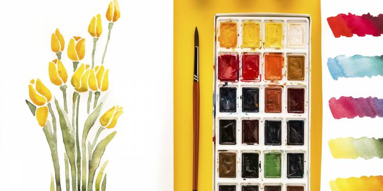 способов нарисовать красивые тюльпаны