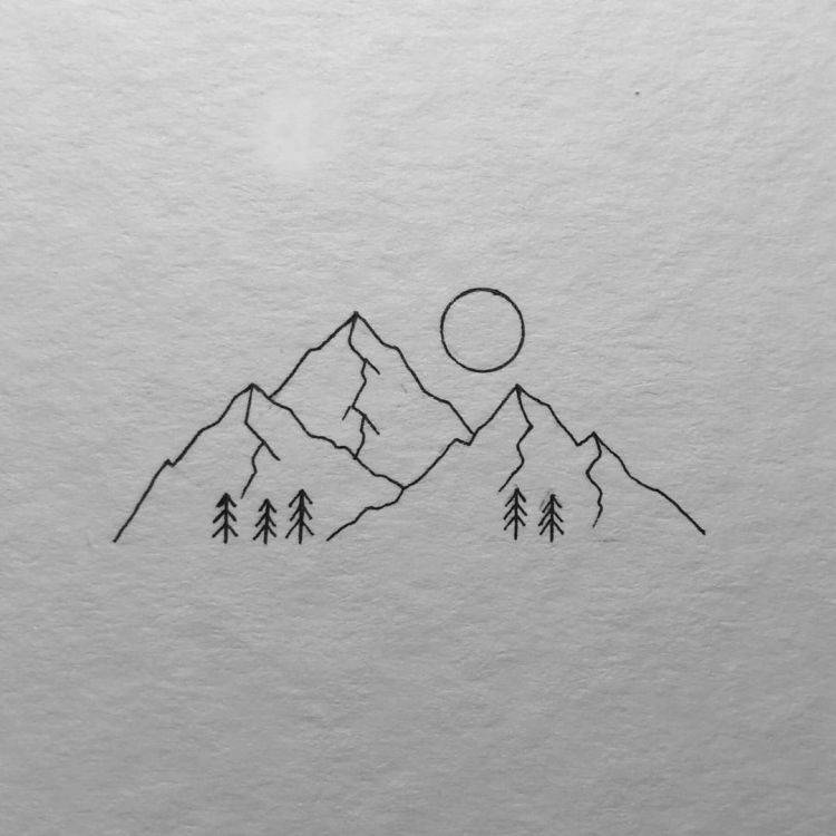 Как нарисовать горы 