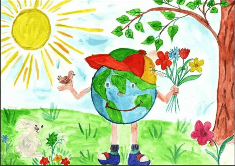 Рисунок на тему зеленая планета