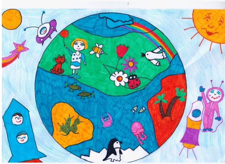 Рисунки планеты земля для детей 