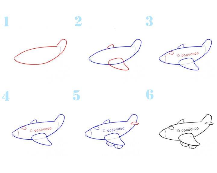 Самолёты Срисовки Легкие Пошаговые 
