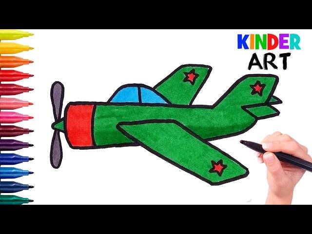 Learn how to draw and color a plane