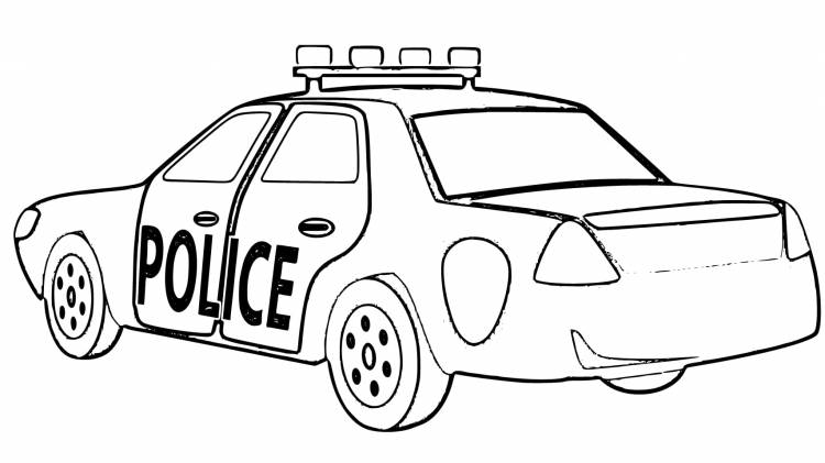 Раскраски Полицейская Машина