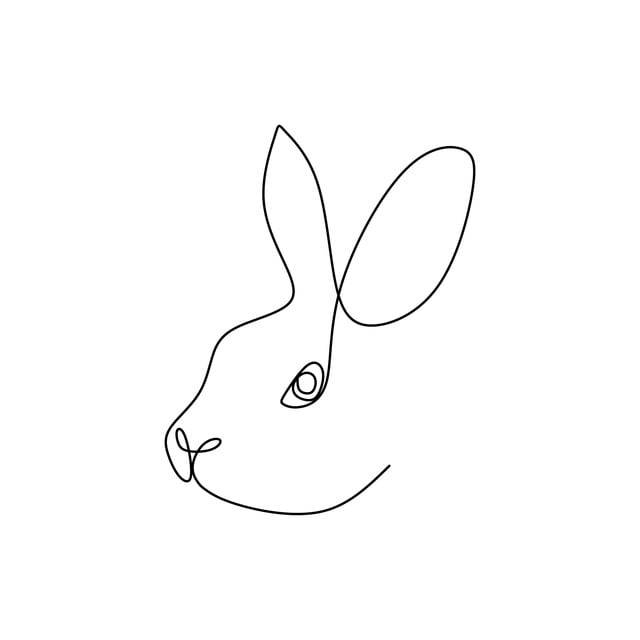 линия рисунков не кролик животных простые линии PNG , резюме, абстрактный вектор, животное PNG картинки и пнг рисунок для бесплатной загрузки