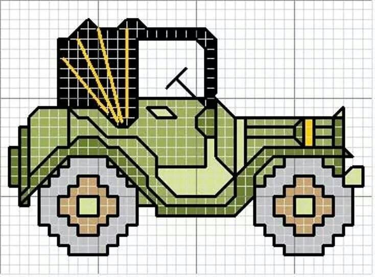 Рисунки машин по клеточкам в тетради, как нарисовать автомобиль по клеткам