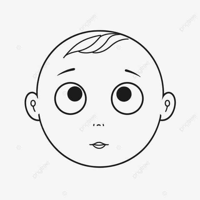 мультяшный рисунок контура лица ребенка вектор PNG , рисунок головы человека, контур головы человека, эскиз головы человека PNG картинки и пнг рисунок для бесплатной загрузки