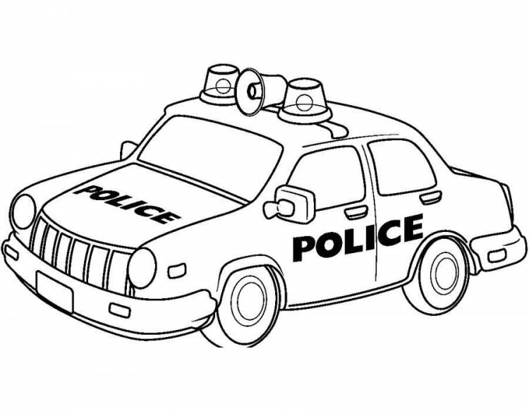 Раскраски Полицейские Авто