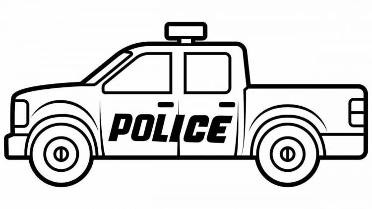 Раскраски Полиция машина для детей