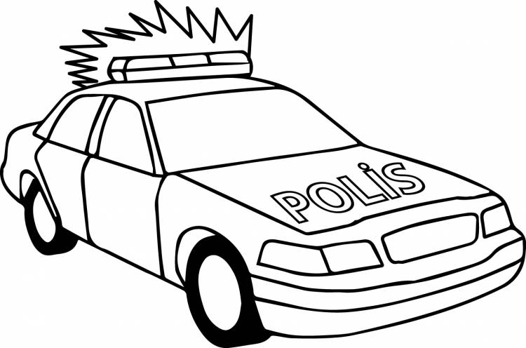 Раскраски Полицейская машина для маленьких мальчиков Распечатать Бесплатно