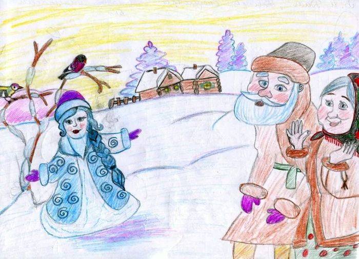 Рисунок к сказке снегурочка для учеников