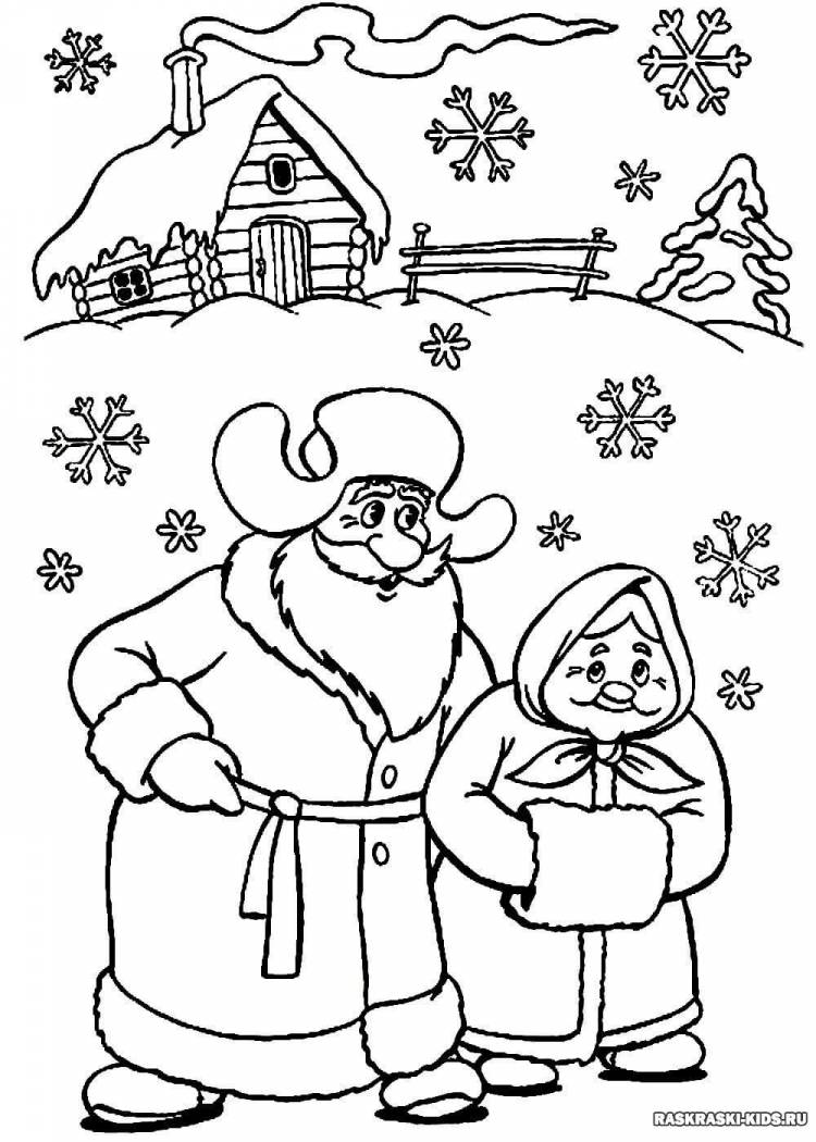 Персонажи из сказки снегурочка рисунок карандашом