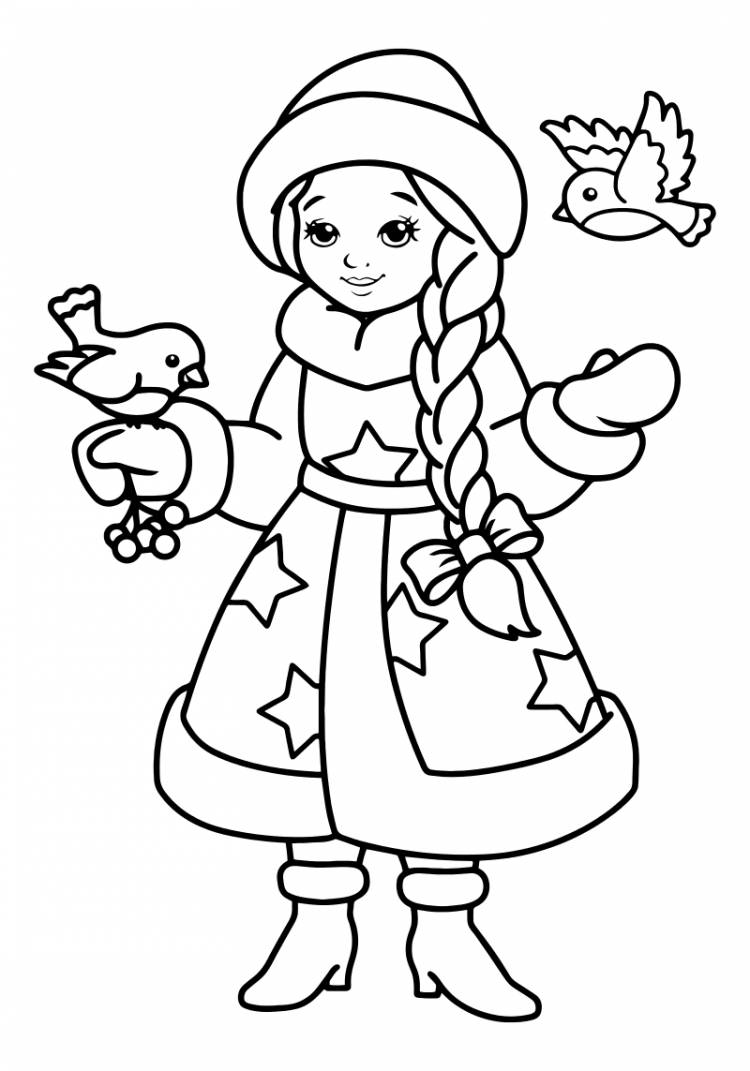 Иллюстрация к сказке снегурочка раскраска
