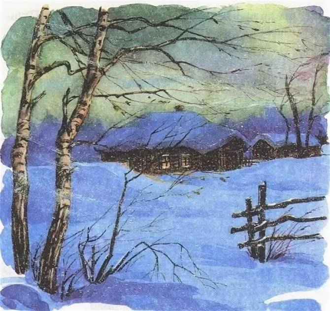 Картинка пушкин зимний вечер 