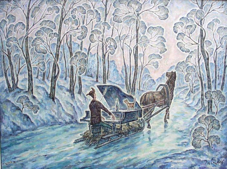 Иллюстрация к стихотворению Пушкина зимняя дорога