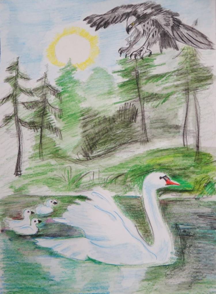 Иллюстрация к стиху лебедушка 