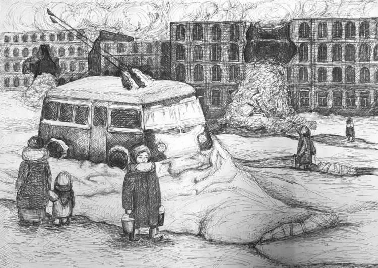 Раскраски Ко дню снятия блокады ленинграда для дошкольников 