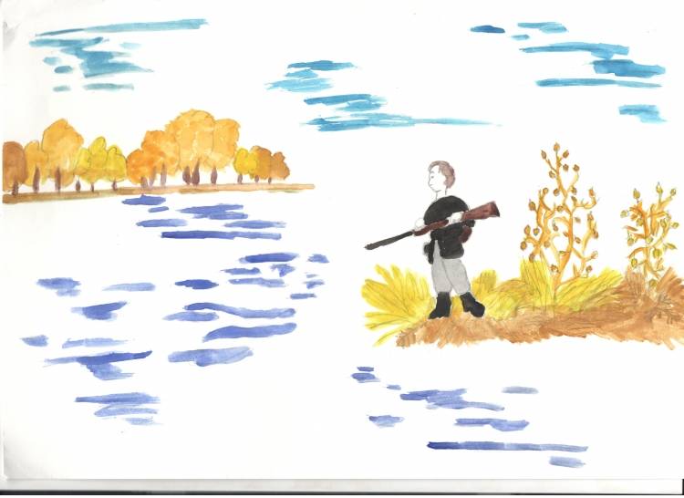 Иллюстрация к сказке Васюткино озеро