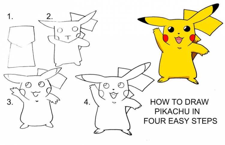 Как нарисовать Пикачу карандашом