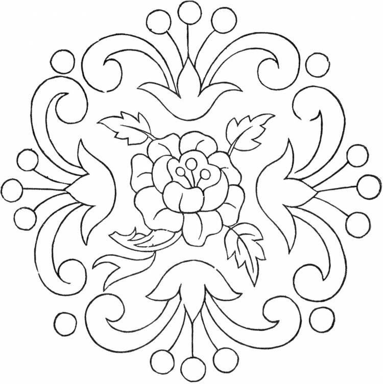 Татарский орнамент раскраска