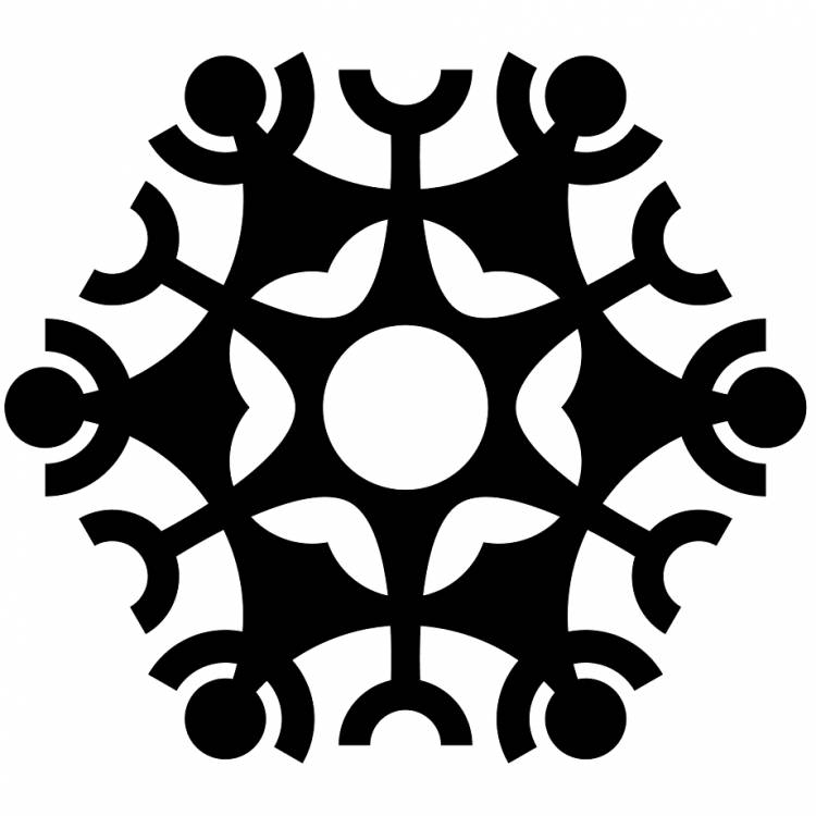 Снежинка AutoCAD DXF, Снежинка Силуэт с, симметрия, монохромный, черный png