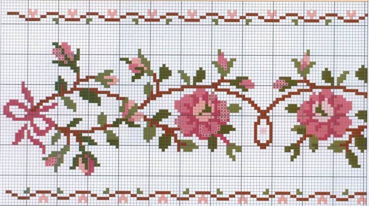 Вышивка крестом схемы цветы и цветочные композиции