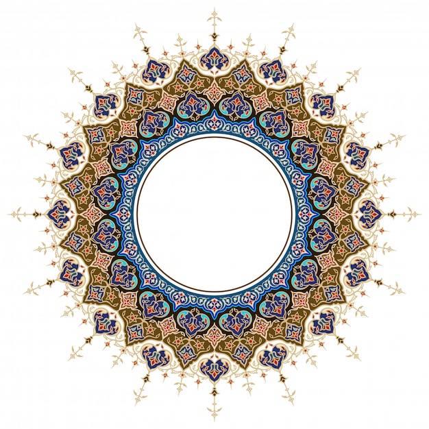 Арабский орнамент классический цветочный круглый круг марокканский
