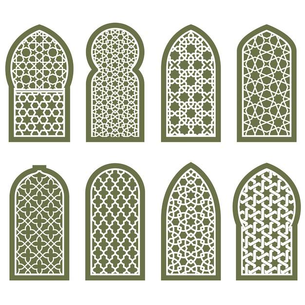 Фигурный арабский орнамент для окон