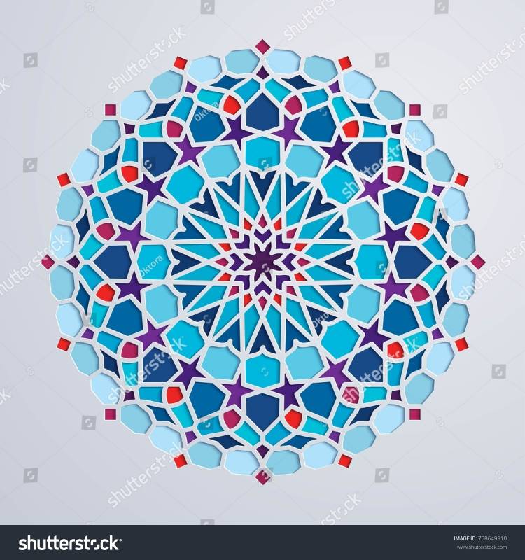 Арабский узор красочный геометрический марокканский орнамент
