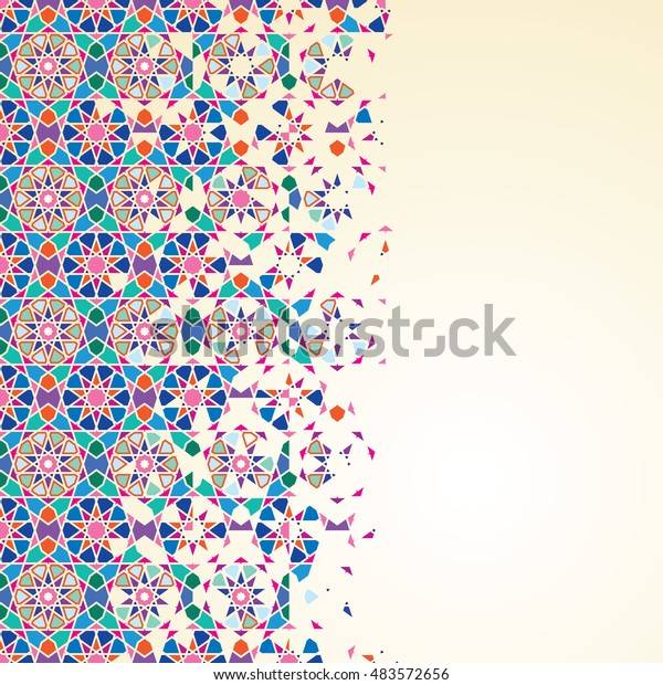 Арабский орнамент узор фон мозаика марокканского