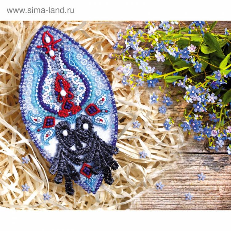 Набор для вышивки бисером украшения на натуральном художественном холсте « Восточный мотив» 