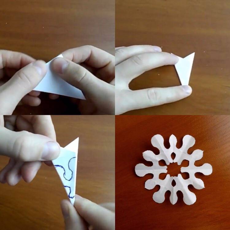 Снежинки из бумаги с шаблонами для вырезания