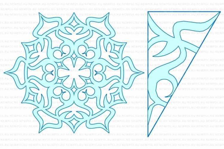Снежинки из бумаги шаблоны