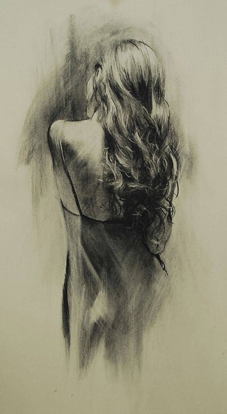Картинка девушка нарисованная со спины. Девушка со спины рисунок. Нарисованная девушка со спины. Девушка крисвнок. Блондинка со спины рисунок.