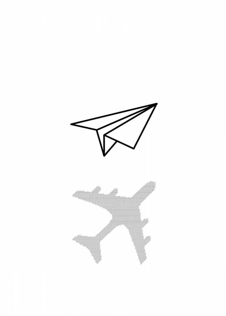 Бумажный самолетик рисунки тату 