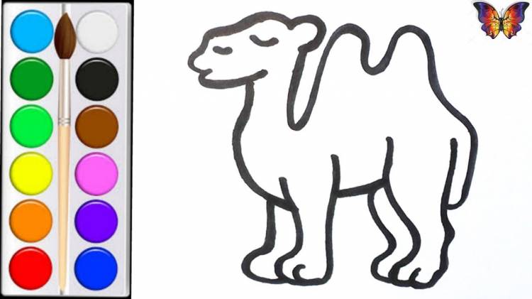 Как нарисовать верблюда маркером и гуашью