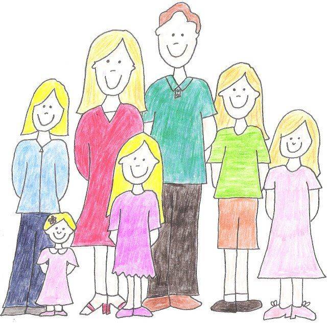 Как нарисовать семью легко и быстро