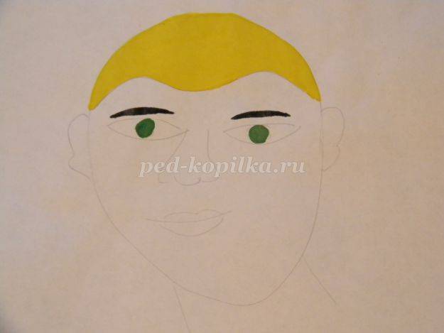 Как нарисовать портрет папы пошагово для детей