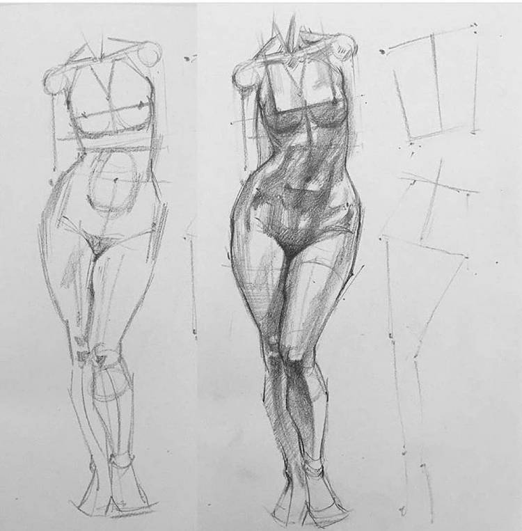 Рисование женского тела